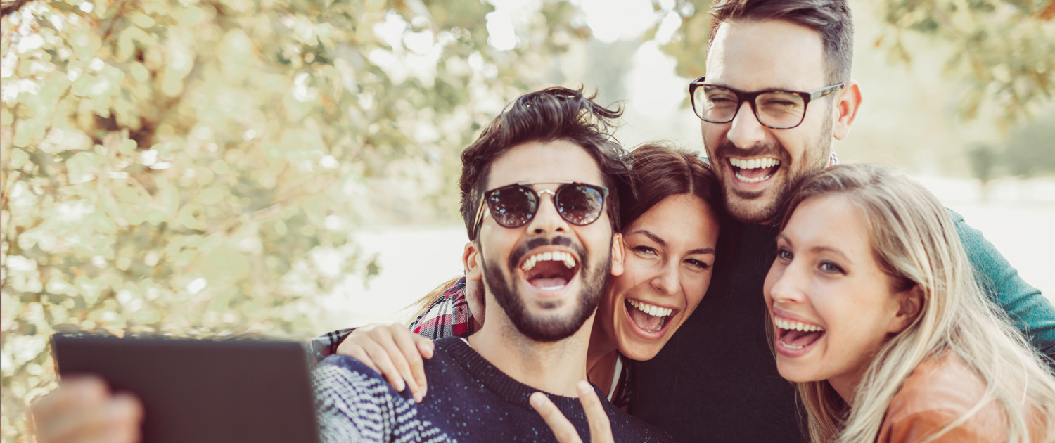 Group of friends sharing a smile